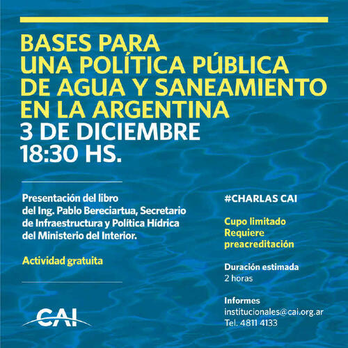 Bases para un política pública de agua y saneamiento en la Argentina
