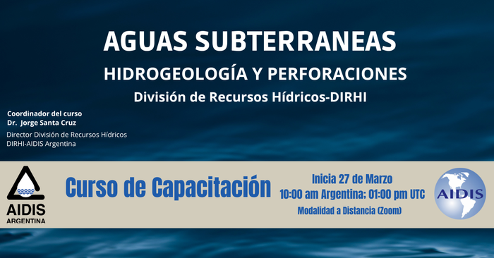 AGUA SUBTERRANEA - HIDROLOGIA Y PERFORACIONES - CURSO DE CAPACITACION