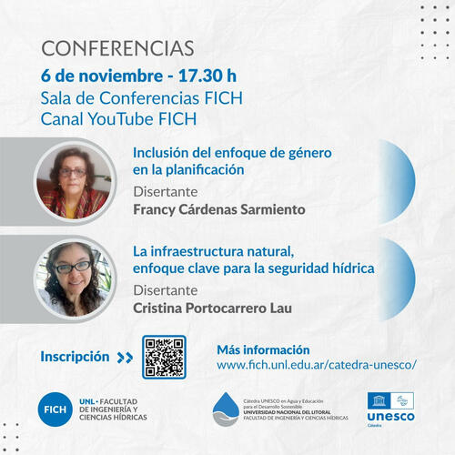 Conferencias sobre género y seguridad hídrica