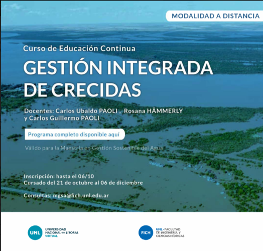 CURSO: GESTIÓN INTEGRADA DE CRECIDAS