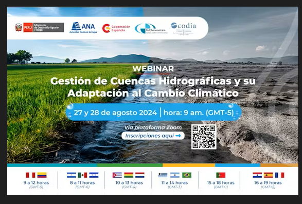 WEBINAR: "GESTIÓN DE CUENCAS HIDROGRÁFICAS Y SU ADAPTACIÓN AL CAMBIO CLIMÁTICO"